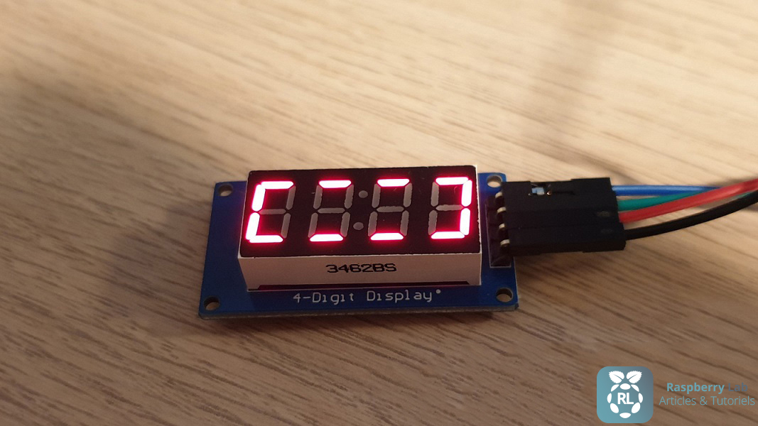 Exemple d'affichage personnalisé sur 7 Segments TM1637 - Raspberry Lab