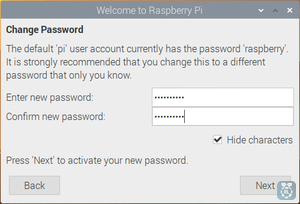 Piwiz – set password
