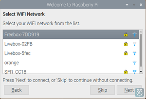 Piwiz – select Wi‑Fi