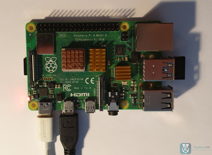 Raspberry Pi 4 powered