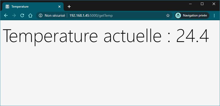 Capture d'écran script avec redirection HTML Flask et CSS